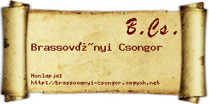 Brassoványi Csongor névjegykártya